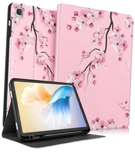 for Samsung Galaxy Tab A7 Case 10.4 Inch for Women Girls Folio 3-Plum Blossom - Picture 1 of 7