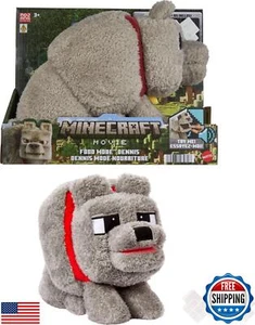 Mattel Minecraft Dennis der Wolf Plüschtier mit Fütterungsaktion und Sound, Foo - Bild 1 von 5