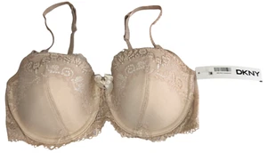 DKNY Seductive Lights Balconette Bra #452174 Beige 36B Underwire Padded MSR $44  - Picture 1 of 9