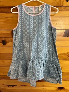 Matilda Jane Ruffle Flounce Sleeveless Tunic Top EUC Just Imagine Shirt Size 16 - Picture 1 of 2