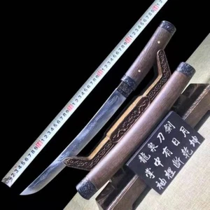Japanese Samurai Short Sword Sharp Manganese Steel Blade Wakizashi Ninja Tanto - Picture 1 of 9