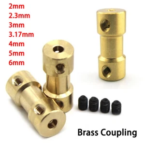 Acoplamiento del eje del motor de acoplamiento de latón para barco de radiocontrol modelo hágalo usted mismo 2 mm 2,3 mm 3 mm 4 mm-6 mm - Imagen 1 de 8