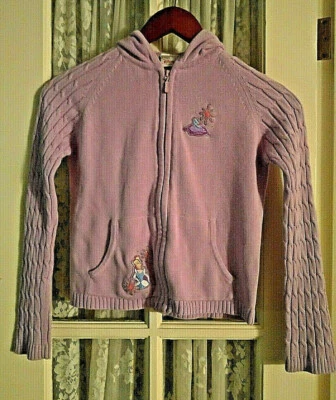 Cárdigan Suéter Cenicienta De Colección Disney Store Sudadera con Capucha Talla Med 10 Lavanda Usado en Excelente Condición Foto 1 de 4