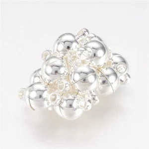 100Sets Nickel Free Silver Brass Round Magnetic Clasps Craft 11.5x6mm Hole 1.2mm - Picture 1 of 2