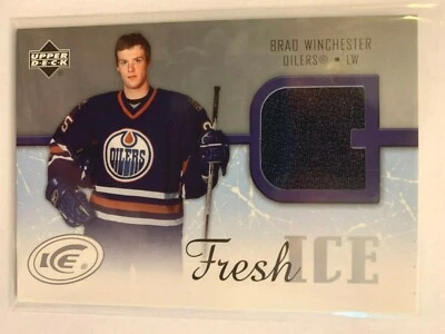 2005-06 Upper Deck Ice Fresh Ice Jersey Brad Winchester #FI-BW Rookie Oilers - Image 1 of 2