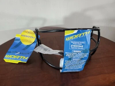 Casco Worth Softbol Face Gaurd SBWG2 Negro Mujer Lanzamiento Rápido Softbol Nuevo Foto 1 de 4