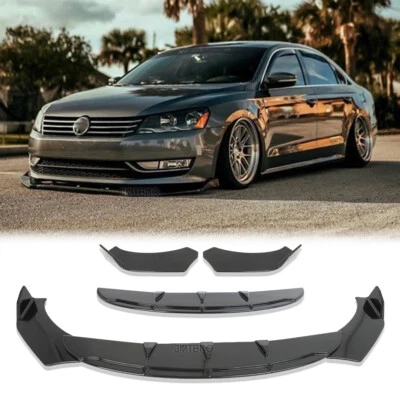 For VW Arteon CC 2019-2023 Front Bumper Lip Spoiler Splitter Body Kit ABS Glossy - Image 1 of 4