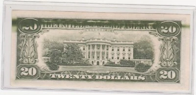 SUPER NICE 1981 A $20 Twenty Dollar Bill with MAJOR REVERSE INK SMEAR - Image 1 of 2