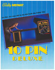 10 Pin Deluxe Shuffle Alley Bowler Spiel Bally Midway Arcade Flyer/Broschüre/Anzeige