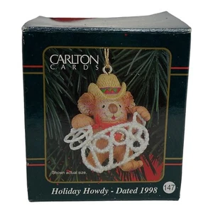 🍌 NEW Carlton Cards #147 Holiday Howdy - Dated 1998 Heirloom Ornament CHRISTMAS - Picture 1 of 4