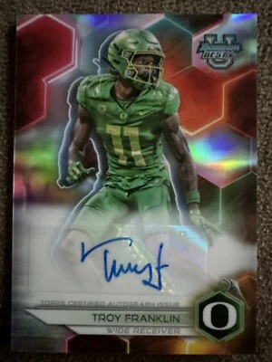 2023 Bowman's Best University - Best of 2023 Autographs #BOA-TF Troy Franklin... - Image 1 of 3