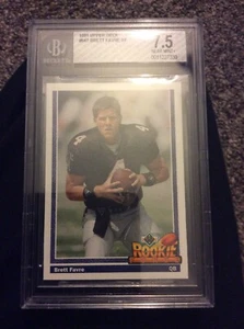 1991 Upper Deck #647 Brett Favre RF BGS 7.5 Graded Rookie HOF - Picture 1 of 3