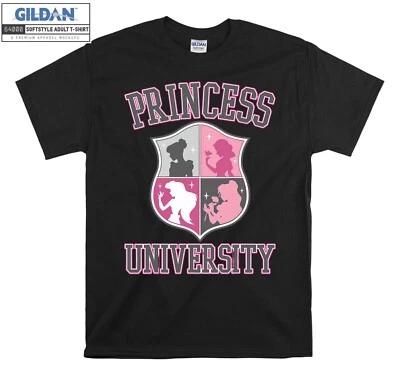 Disney Princess University College Text Log Hoodie Tshirt Men Women Unisex AB523 - Image 1 of 4