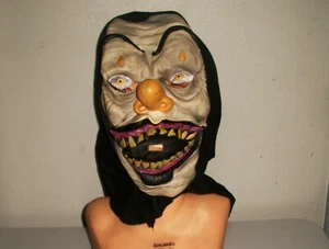 Halloween Spooky Clown Mask Costume Nice Shape - Picture 1 of 5