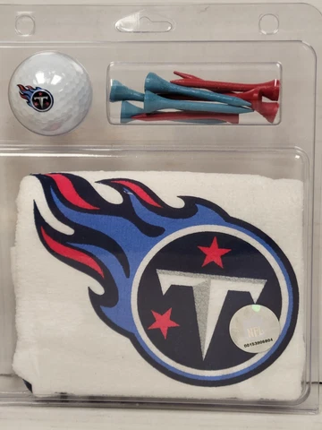 NFL Tennessee Titans Golf Ball, Tees and Towel Set, NEW Cover
