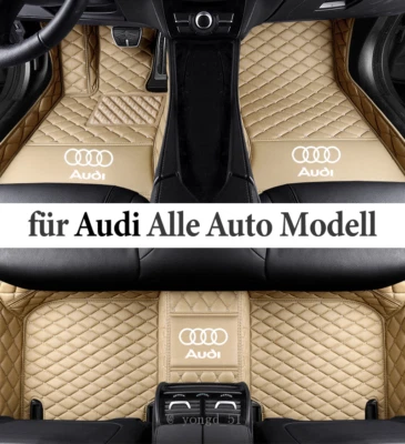 Auto Fußmatten für Audi A3 A4 A5 A6 A7 A8 Q2 Q3 Q4 Q5 Q7 Q8 S RS e-tron GT - Bild 1 von 4