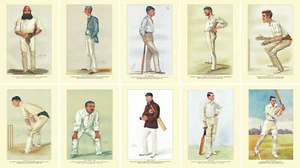 Set of 10 x A4 Art Prints: Victorian & Edwardian Cricketers - Picture 1 of 11