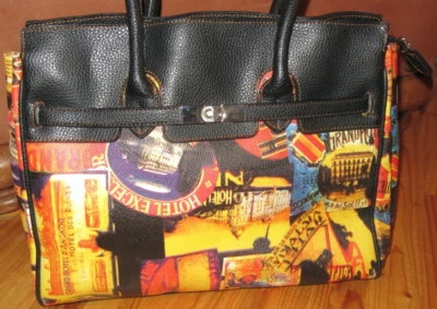 Sydney Love Travel Hotel Faux Leather Hand/Shoulder Tote Bag Great Preowned - Image 1 of 4