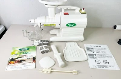 Exprimidor Green Star GS-3000 Extractor de Jugos Doble Engranaje Vegetales Frutas Hierbas ¡Funciona! Foto 1 de 4