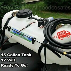 Spot Sprayer 15 Gallon Tank 12V Charges to Vehicle Battery Yard Truck Mount
