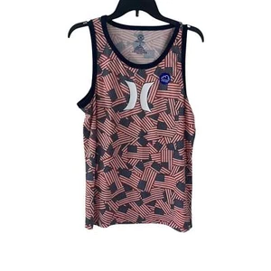 HURLEY American Flag Mens Tank Top T-Shirt Size Sm 4th of July Pattern Patriot - Picture 1 of 5
