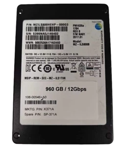 Samsung PM1635A 960GB SSD 2.5" SAS 12G/S MZILS800HEHP - Afbeelding 1 van 2