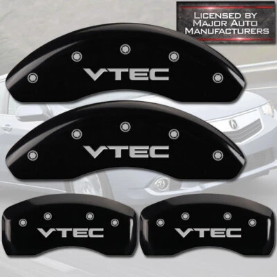 Cubiertas de pinza de freno MGP delanteras traseras negras para Honda Civic EX LX EXL "VTEC" 2016-2021 Foto 1 de 4