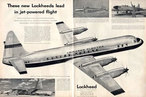 1955 Lockheed PRINT AD C-130 Hercules, Electra, R7V-2, C-121F & T2V-1 Flugzeuge  - Bild 1 von 1