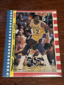 1987 Fleer Sticker Basketball #1 Magic Johnson Los Angeles Lakers HOF EX/MT - Picture 1 of 2