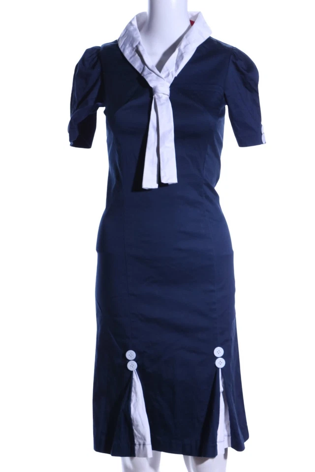 HELL BUNNY Vestido tipo blusón Mujeres Vestido Talla EU 34 azul-blanco - Imagen 1 de 4