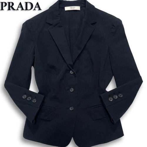 Prada giacca sartoriale formale nera taglia 38 rara