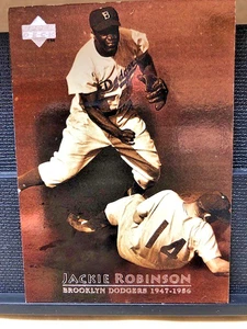 1996 Upper Deck Bronze Foil Jackie Robinson Insert #4 Brooklyn Dodgers NM/MINT - Picture 1 of 14