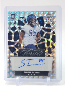 SHEMAR TURNER 2025 MOSAIC ROOKIE SCRIPTS SILVER PRIZM RC AUTO Q2522 - Picture 1 of 2