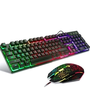 BAKTH Multiple Color Rainbow LED Backlit Mechanical Feeling USB Wired Gaming - Image 1 of 4