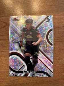 2022 Topps Finest MLS Caleb Wiley Speckle Refractor 103/175 novato USMNT EE. UU. - Imagen 1 de 2