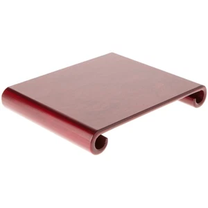Base de exhibición con patas de chapa de madera Plymor Red Scroll, 10" W x 8" D x 1,5" H - Imagen 1 de 1