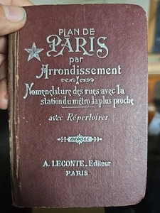 Plan De Paris Par Arrondissement A. Leconte Metro Guide For Paris - Picture 1 of 8