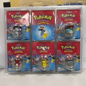 Pokemon Vintage Keychain Set 5Pack, Poliwhirl Pikachu etc. Basic Fun 1999 - Picture 1 of 17