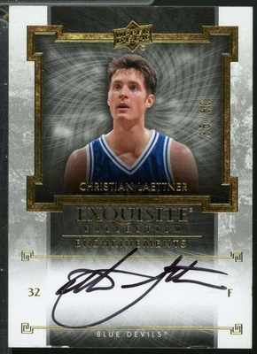 Christian Laettner 2013-14 Exquisite Collection Enshrinements Autograph /60 #CL  - Image 1 of 2