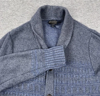 Pendleton Cardigan Sweater Mens Small Blue Wool Blend Shawl Collar Thomas Kay - Image 1 of 4