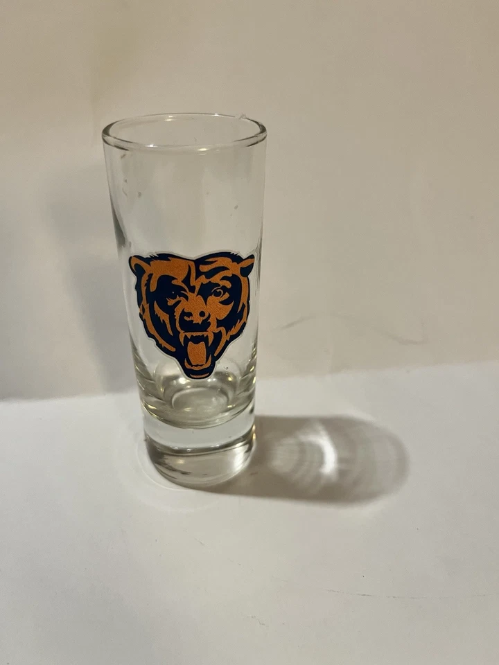 NFL Chicago Bears vidrio transparente con logotipo de mascota vaso de chupito con licencia Foto 1 de 1