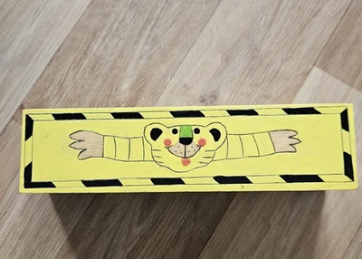 Janosch Holzbox mit Schiebedeckel Handarbeit Stiftebox Holzschatule - Bild 1 von 3