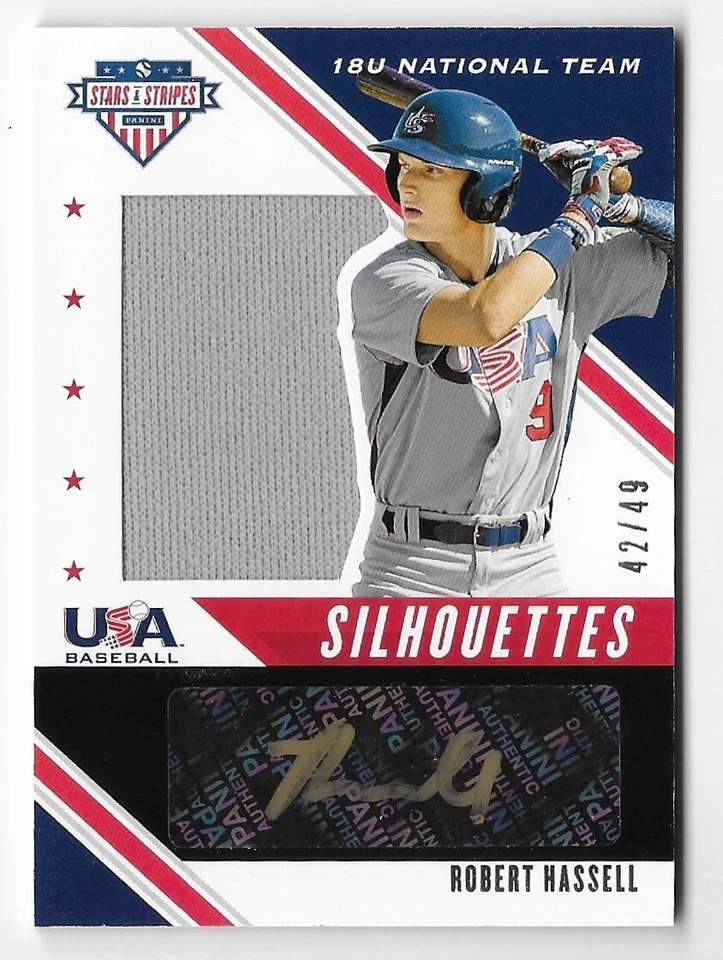 Robert Hassell 2020 USA Stars & Stripes Black Gold Autograph Jersey #USJRHL /49 - Image 1 of 2