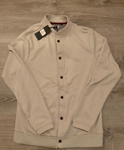 MENS FIVE FOUR LT Grey CASUAL Cardigan  JACKET ButtonFRONT SZ Small --- NEW $65 - Picture 1 of 8