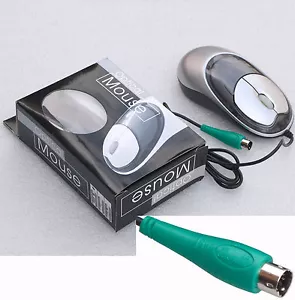 BLACK SILVER PS2 PS/2 OPTISCHE MOUSE MAUS FÜR WINDOWS 95 98 NT 2000 XP NEU M2 - Bild 1 von 2