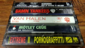 80S METAL HARD ROCK CASSETTE LOT VAN HALEN MOTLEY CRUE EXTREME SCORPIONS TESTED - Picture 1 of 5
