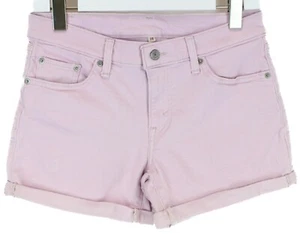 Shorts Levi's Para Damas W28 Stretch Con Cremallera De Mezclilla Rosa - Imagen 1 de 8