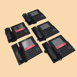 Lot de 5 téléphones professionnels Cisco VoIP visioconférence CP-9971 IP noir - Photo 1/22