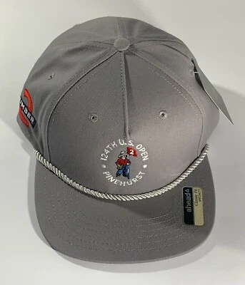 Sombrero de golf US Open 2024 gris Pinehurst con cuerda ajuste clásico Ahead pga nuevo Foto 1 de 4