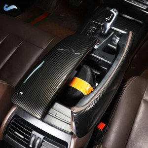 2x Reposabrazos Central Fibra de Carbono Cubierta Reposabrazos BMW X5 X6 E70 E71 2009-2014 - Imagen 1 de 8
